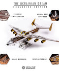 Antonov Mriya AN-225 Exclusive Edition Mechanical Model Kit showing opening nose, cargo door, and rotating turbines.
