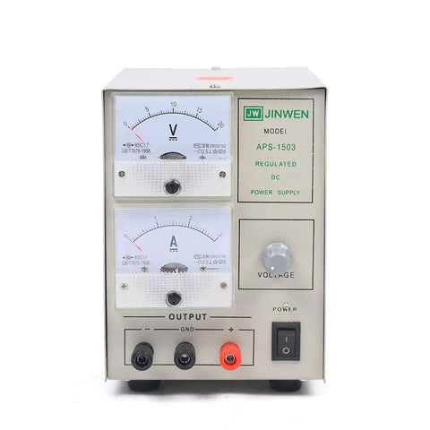 3A Electroplating Machine For Jewelry, 110V Pro Grade Gold And Silver Plating Power Supply with dual voltage meters