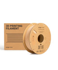 Straight Up Wood PLA Filament 1.75mm for 3D Printers with realistic maple grain in spool and box.