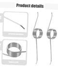Top Shelf 20 Pack Metal Torsion Springs For Garbage Can Lids, Silent Operation Replacement Kit With Five Coils Perfect For Family Home Or Office Trash Cans That Work Like A Champ. stainless steel torsion springs, five-coil design, shown in install detail