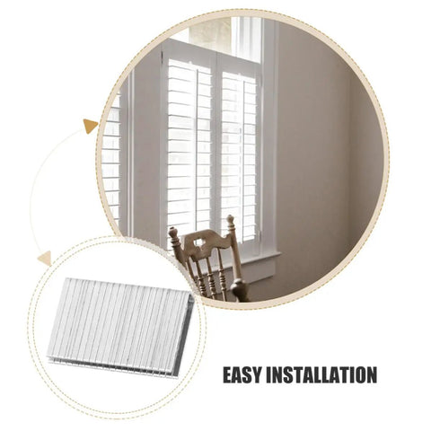 60 Piece Top Shelf Shutter Tilt Rod Repair Staples and Heavy Duty Metal Hardware Kit for Louver Hinge Restoration shown with shutter.