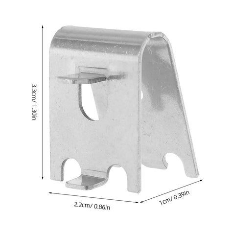 Sturdy Stainless Steel Refrigerator Shelf Clips 4 Pack with Adjustable Supports, Arc Shaped Dovetail Design, Easy Install clip dimensions