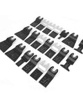 All Purpose Oscillating Tool Blade Kit, 20 Piece High Carbon Steel Set arranged in diagonal rows