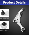 Front Suspension Lower Control Arm Set Of 12 With Ball Joint Bushings for Nissan Maxima 2009-2014, powder-coated finish