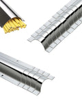 Heavy Duty Stainless Steel Cord Cover Raceway For Walls And Floors, Built Like A Tank, 79 Inch Length, Cable Raceway Shield