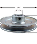 Single Groove V Belt Pulley 5 Inch OD 1 Inch Bore Motor Pulley Carbon Steel Zinc Plated with keyseat and dimensions shown