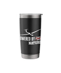 Glider Pilot Coffee Tumbler For Aviation Enthusiasts Stainless Steel Insulated Cup with glider design and text