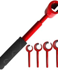 4 In 1 Door Hinge Gap Adjustment Tool Set with 0.55 in, 0.71 in, 0.91 in and 0.98 in wrenches, heavy duty steel construction