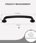 5 Inch Hole Centers Black Zinc Alloy Cabinet Handles 10 Pack For Kitchen Drawers And Dresser Pulls Durable Cabinet Hardware With Warm Black Finish Scratch Resistant And Rust Proof 128mm Center Spacing product measurement