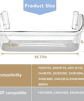 Refrigerator Door Bin Shelf Replacement For Bottom Two Slots On The Side Door Clear Fits Frigidaire And Electrolux Models 15.77in