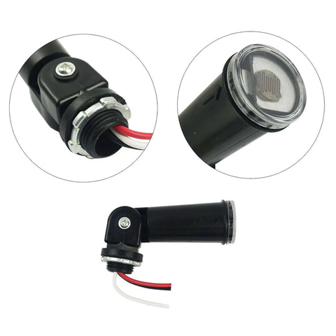 2 Pack AC 120V Outdoor Photocell Light Sensors Auto Dusk To Dawn On Off Switches With Swivel Mount Photoelectric Sensor
