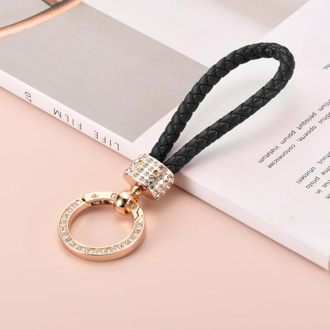 Braided Rope Leather Keychain With Rotatable D Ring And Zinc Alloy Screwdriver For Keys Bags And Wallets Weave Style Key Chain