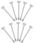 Top Shelf Stainless Steel Hex Screws Nuts Ten Piece Self Locking Anti Loosening Bolt Set High Precision Rust Proof Hardware Kit image showing ten self locking hex bolts.