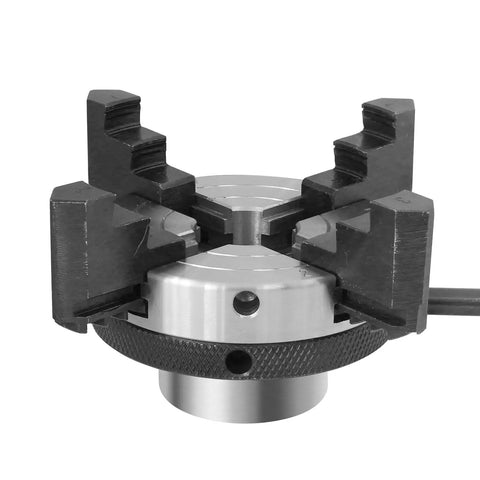 Dead Tight 3 Inch Mini Wood Lathe Chuck With Rock Solid Four Jaw Self Centering Grip And Reversible Steel Jaws For One Inch By Eight Tpi Spindle Shop Setup