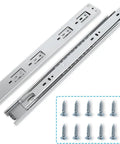10 Inch Full Extension Drawer Slides Side Mount Rails Noiseless Glides With Ball Bearings Heavy Duty Kitchen Cabinet Runners Silver
