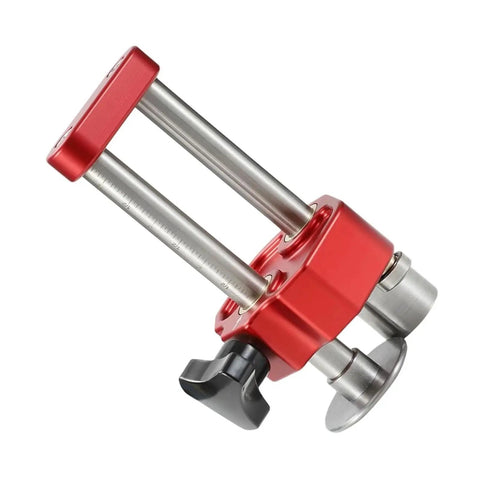 Sheet Metal Roller And Bender, 0 To 100 Degree Angled Bending Tool, metal roller in red with measurement indicators for DIY use.