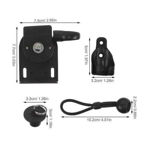 Cabilock Universal Bungee Kit Replacement Parts For Porch And Garage Roller Blinds Featuring Durable Plastic Metal Brackets Plus Safety Cord Locks And Knot Tie Holders For Outdoor Living Room Shade Control, black 7.5cm bracket