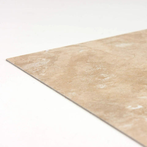 Canyon Peel And Stick Floor Tiles Brown Stone Look Easy No Grout Installation Water Resistant Vinyl Tiles With Textured Low Lustre Finish