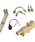 Premium Brass Disc Brake Proportioning Valve Kit With Pre Bent 1/2 And 9/16 Inch Brake Lines Mounting Bracket And Hardware
