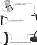 Magnetic Action Figure Stand With Scratch Free Silicone Base For 6 To 7 Inch Figures, Adjustable Dual Arm Clip Stop Motion Rig