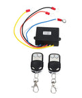 Wireless Winch Remote Control Kit 12V 24V Universal Receiver With Dual Remotes For Trucks ATVs And SUVs Easy Install Plug And Play Ready Heavy Duty ABS Housing Long Range Weatherproof Wireless Winch Controller, receiver and remotes