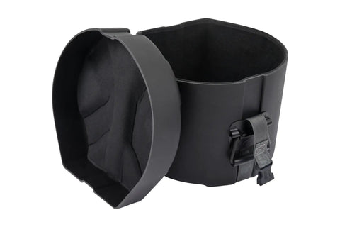Complete 5 Piece Nested Instrument Case Bundle Featuring Hardcore Foam Cushioning And Dependable Stacking Build showing unassembled drum case