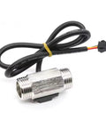 1/2 Inch Stainless Steel Water Flow Sensor Flowmeter With Turbine Design, High Precision 0.5% To 1% Accuracy, Measures Liquids Gases And Steam