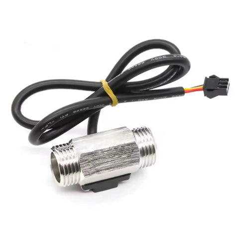 1/2 Inch Stainless Steel Water Flow Sensor Flowmeter With Turbine Design, High Precision 0.5% To 1% Accuracy, Measures Liquids Gases And Steam