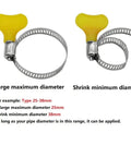 50 Pack Stainless Steel Hose Clamps Adjustable Worm Gear Assortment Kit For Secure Pipe Clamping Leak Proof Heavy Duty Clamp Set 25-38mm
