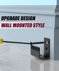 2 Pack Barn Door Bottom Floor Guide with Extend Bracket Wall Mounted Adjustable Flush Bottom Matte Black against wall