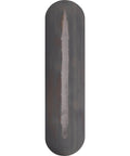 Top view of Pool Trowel With 20 Inch Blue Steel Blade Flexible For Radius Finishes Wood Handle Short Aluminum Alloy Mounting PT205B