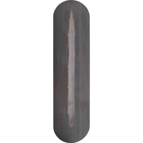 Top view of Pool Trowel With 20 Inch Blue Steel Blade Flexible For Radius Finishes Wood Handle Short Aluminum Alloy Mounting PT205B