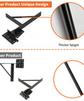 Heavy Duty Gate Corner Brace Kit No Sag Anti Sag Solid Iron Brackets with Unique Thick Spigot Design Comparison