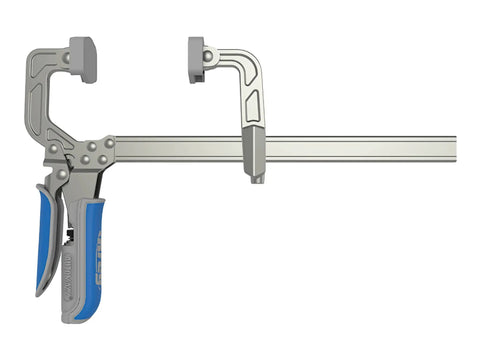 Slick Auto Adjust Bar Clamp For Woodworking And DIY Assembly Self Adjusting One Hand Press Tool Delivers Consistent Pressure Without The Hassle Precision Shop Essentials, 24 inch length with ergonomic handle.