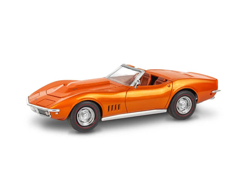 Classic 68 Corvette L88 Convertible Model Kit 1:25 Scale, skill level 4, shown with open top and redline tires.