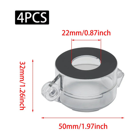 4 Pack Round Push Button Switch Protectors For 22mm Diameter Emergency Stop Buttons Keep Your Buttons Safe With Clear Plastic Guard