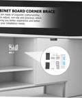 Heavy Duty Corner Brackets For Cabinets And Cupboards Wall Mounting Hardware Set with steel brackets and installation parts shown.