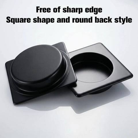 2 Pack Two And Three Quarters Inch Square Recessed Sliding Closet Door Finger Pull Handles Stainless Steel Durable Pocket Door Hardware
