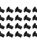 20 pack of Heavy Duty Stainless Steel Quarter Dzus Fasteners with Button Oval Head and 7/16 Inch Stem in black.