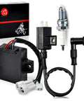 CDI Box Ignition Coil And Spark Plug Kit For Bayou 220 ATV 1988 1989 1990 1991 1992 1993 1994 1995 With OEM Numbers 21119-1226 And 21121-1160 Easy Install And Reliable Performance