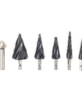 Mavaol Premium Step Drill Bit Set With 4 Flutes And Cobalt M35 Steel For Stainless Steel Hard Metal Drilling Plus Standard Twist Bit Kit Ultimate Heavy Duty Hole Punching Tool For Pros, 6 bits