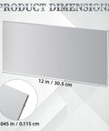 Five Pack 20 Gauge Cold Rolled Sheet Metal Plates In 12 By 6 By 0.045 Inch Size Built For DIY Projects, Fabrication, Prototyping, Welding, and Machinery Repairs dimensions
