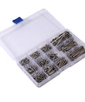 Hardcore 440 Piece 304 Stainless Steel Hex Head Socket Screws And Nuts Assortment Kit M3 Metric Bolts in organizer case