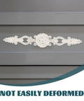 Vintage European Zinc Alloy Cabinet Handle With Floral Decorative Door Pulls For Dresser And Drawer, Chrome Ivory Finish