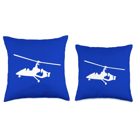 Dope Gyrocopter Silhouette Throw Pillow For Autogyro Gyroplane Pilots And Aviation Enthusiasts Double Sided 100 Percent Spun Polyester Decorative Pillow Cover Gift For Flight Instructors And Hobbyists