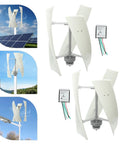 Vertical Wind Turbine Generator 24V 100W with 3 nylon fiber blades and IP67 controller for home use, small biz, and streetlights