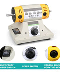 Powerful 850 W Bench Grinder And Polisher Machine With Adjustable Speed 800 To 11000 RPM For Rock Lapidary Projects. Close-up of control panel.