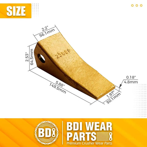 Five Pack 230SP Backhoe Bucket Teeth With TF23P Flex Pins, dimensions displayed, alloy steel for excavators.