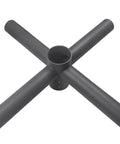 Quad 90 Degree Horizontal Tenon Adapter With Quad Spoke Bracket for 2.5 inch round pole mounting slip fitter compatible.