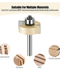 Must Have Heavy Duty Rabbeting Router Bit 1-1/4 In with precision bearing for cutting laminate, MDF, hardwoods, and softwoods.